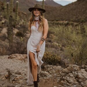 Anthropologie Fame And Partners Twilight Dress Strapless Lace Gown size 0